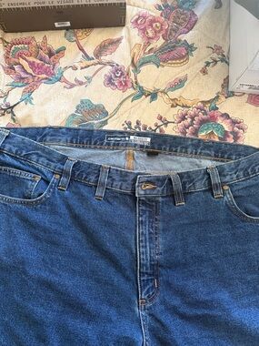 Carhartt Men's Blue Relaxed Fit Denim Jeans